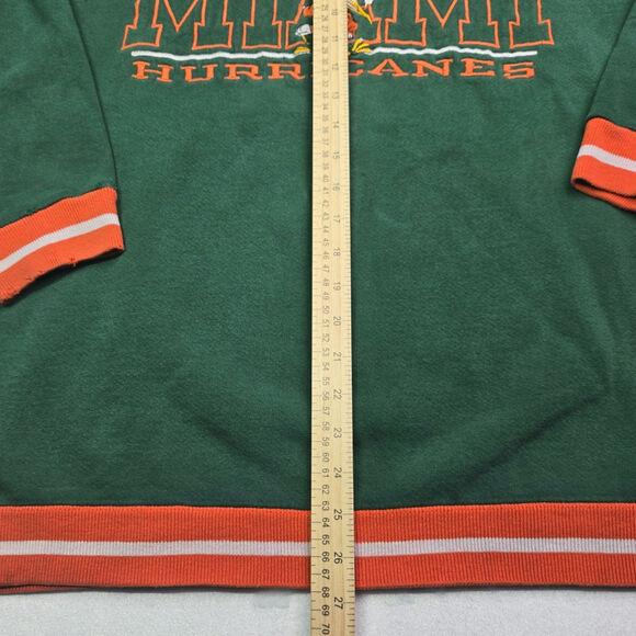 Team Edition Apparel Miami Hurricanes Embroidered Logo Vintage Crew Neck - Picture 3 of 10